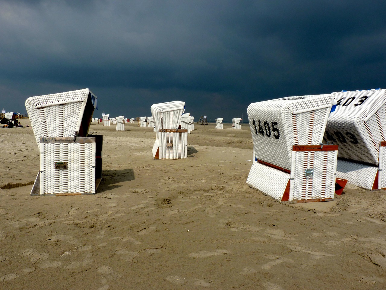 beach chair beach dramatic free photo