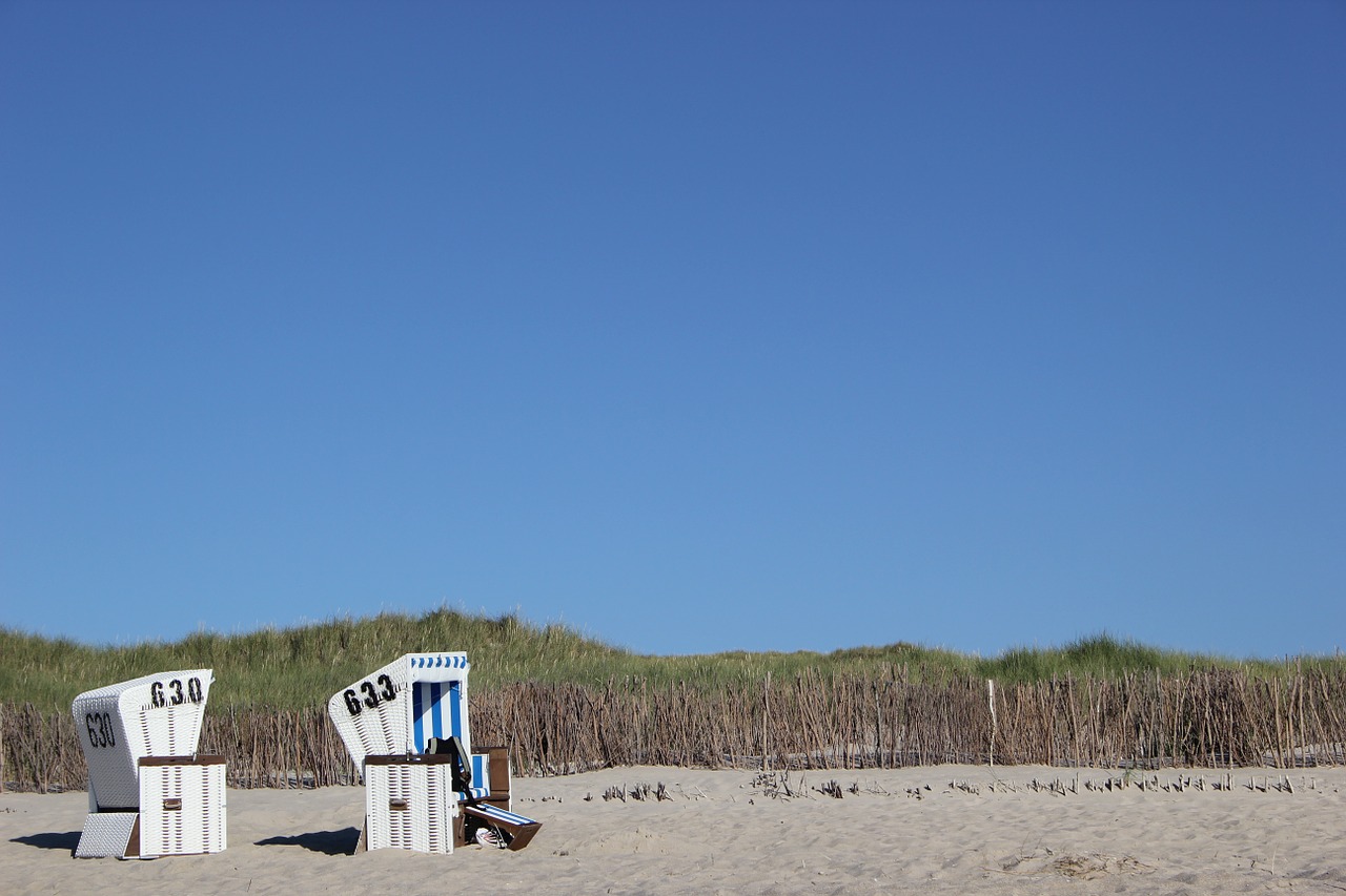 beach chair north sea beach free photo