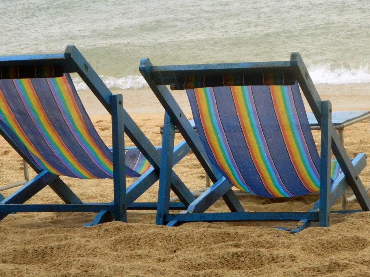 beach chairs chairs beach free photo