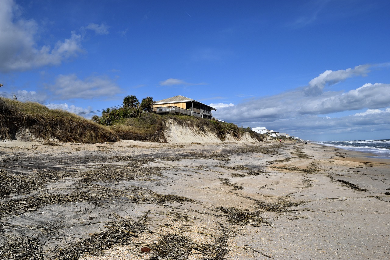 beach erosion hurricane matthew damage free photo