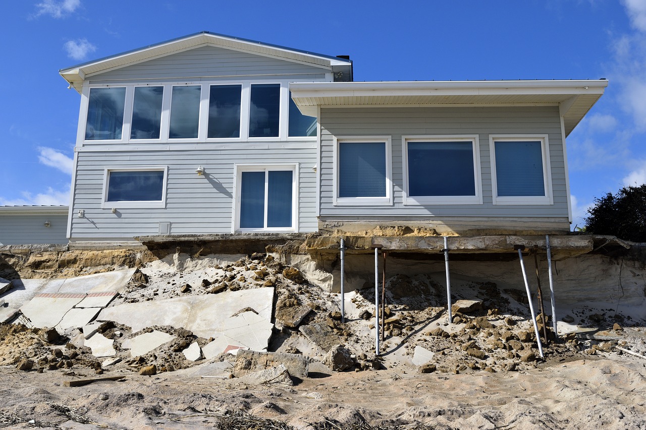 beach erosion hurricane matthew damage free photo