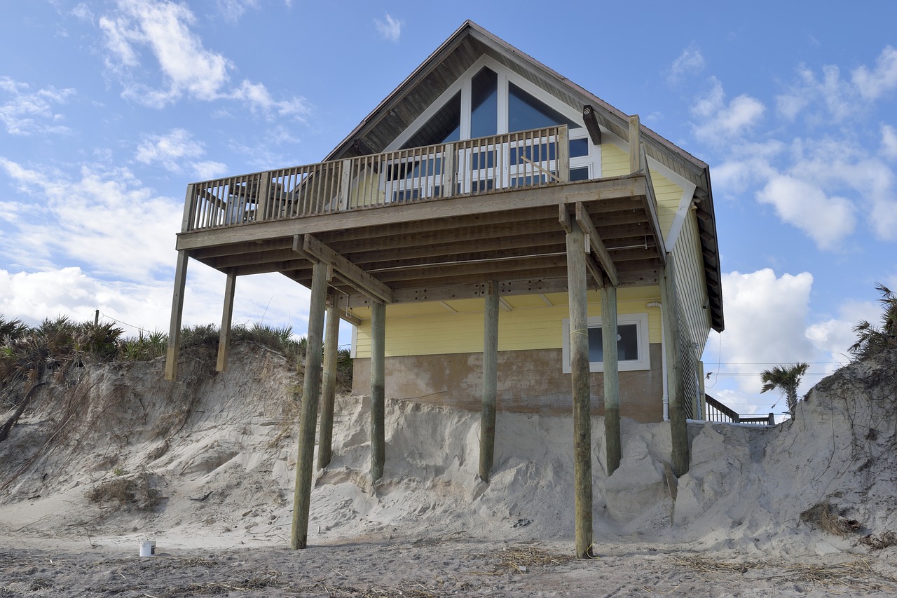 beach erosion hurricane matthew damage free photo