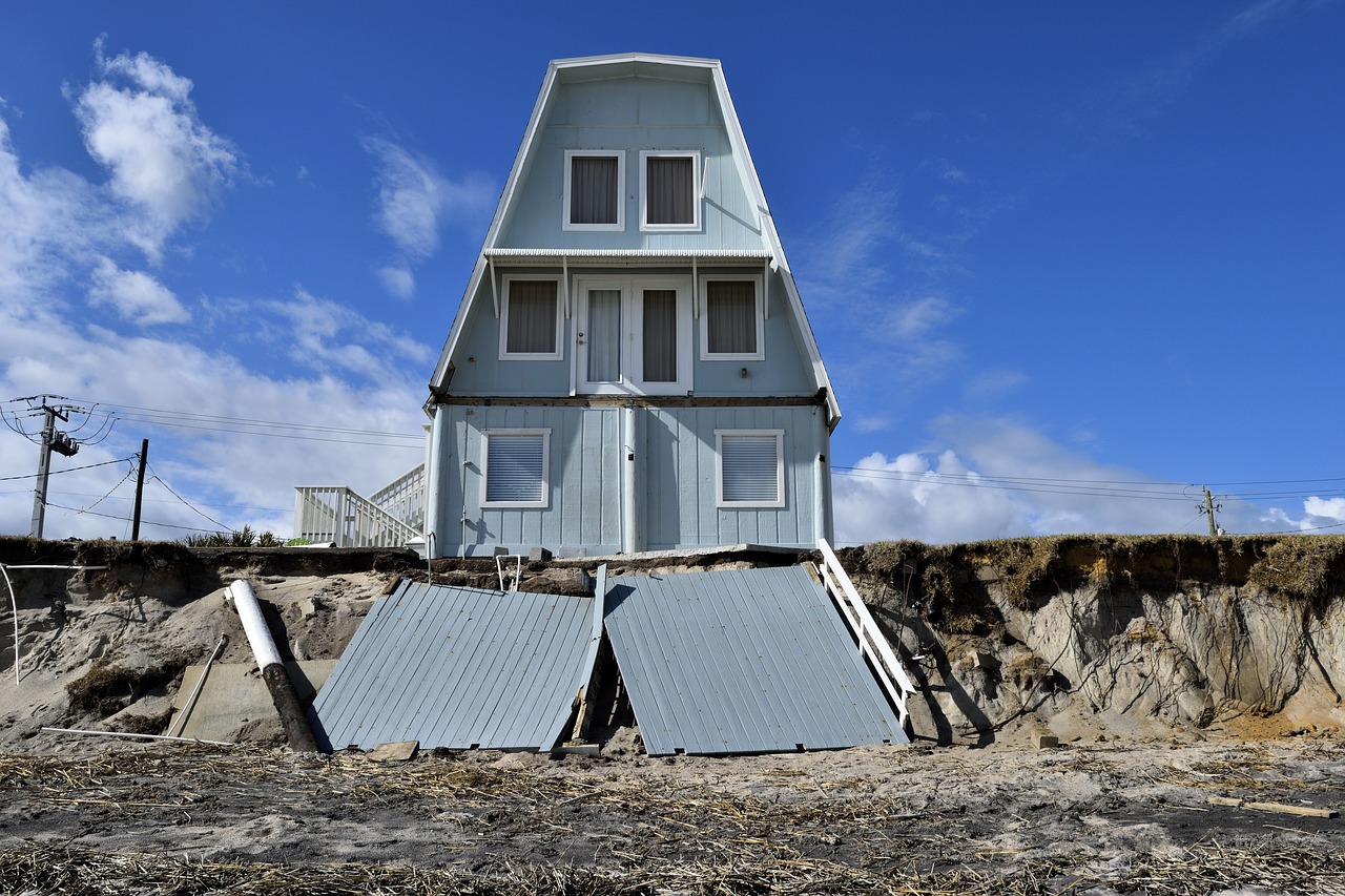 beach erosion hurricane matthew damage free photo