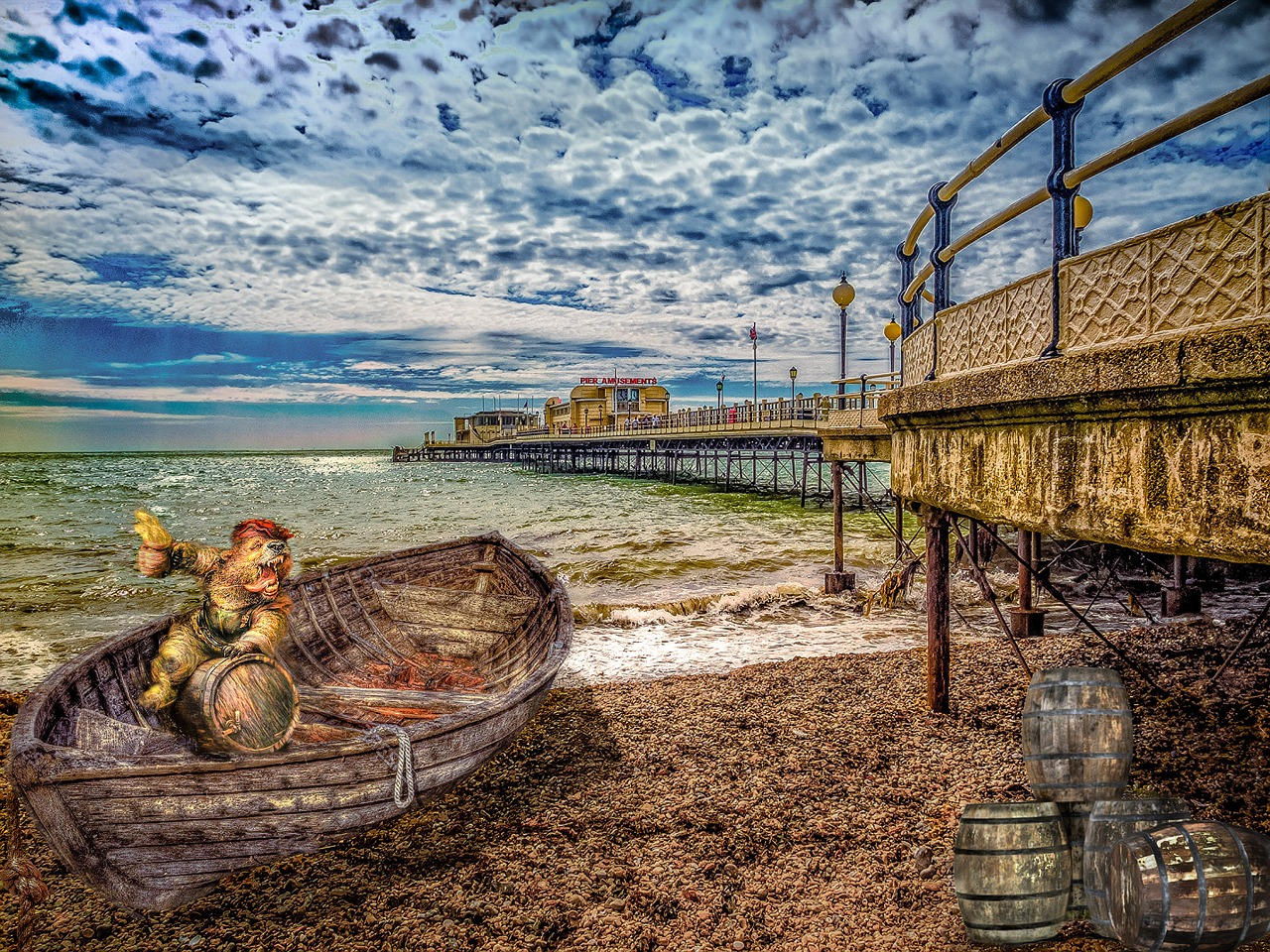 beach fantasy composite worthing susses free photo