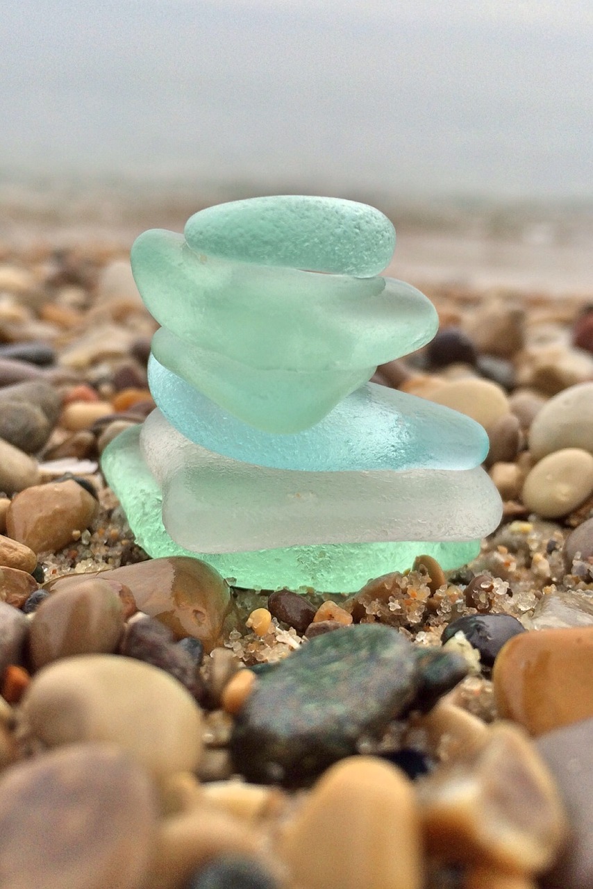 beach glass coast beach free photo