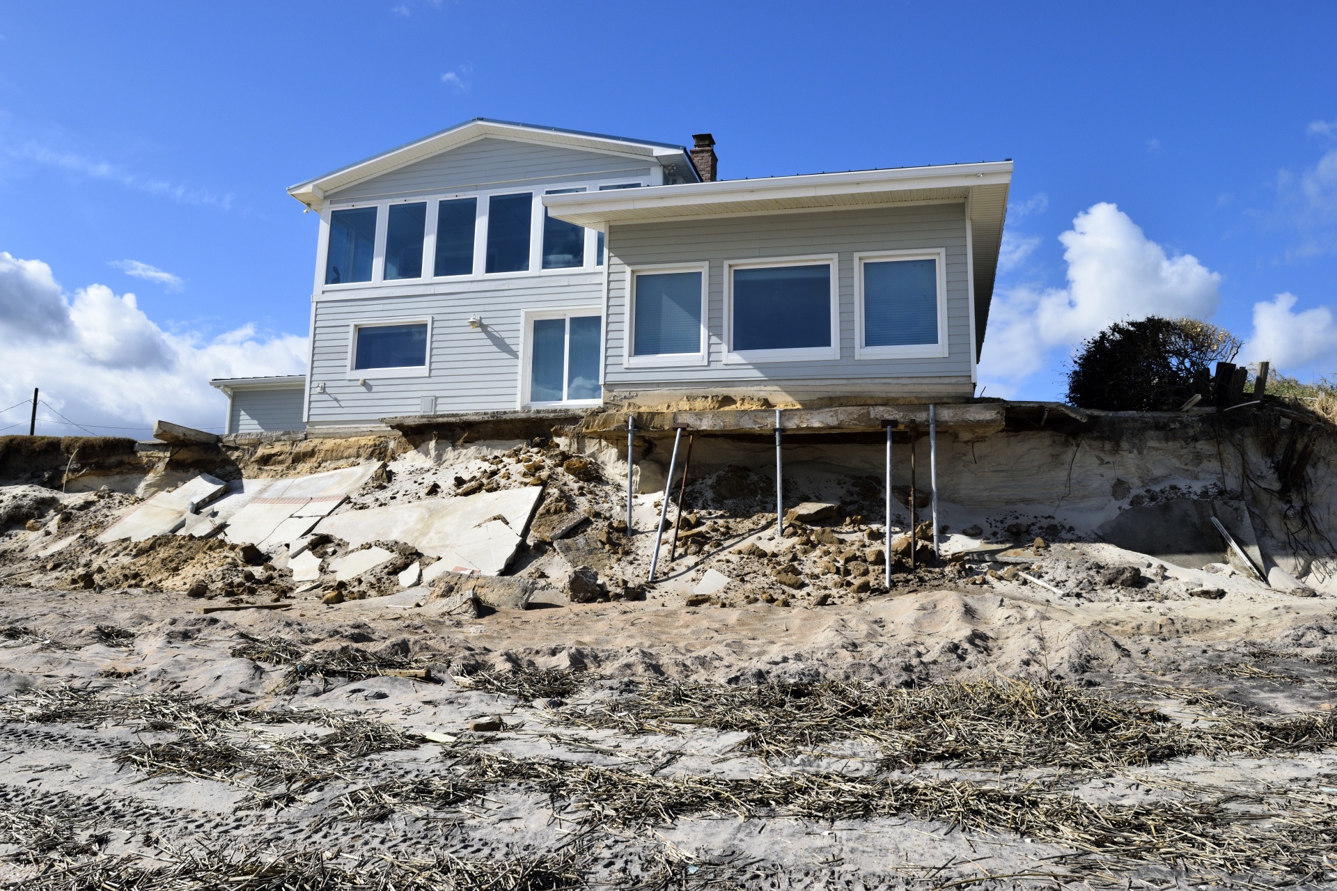 beach erosion hurricane matthew damage free photo