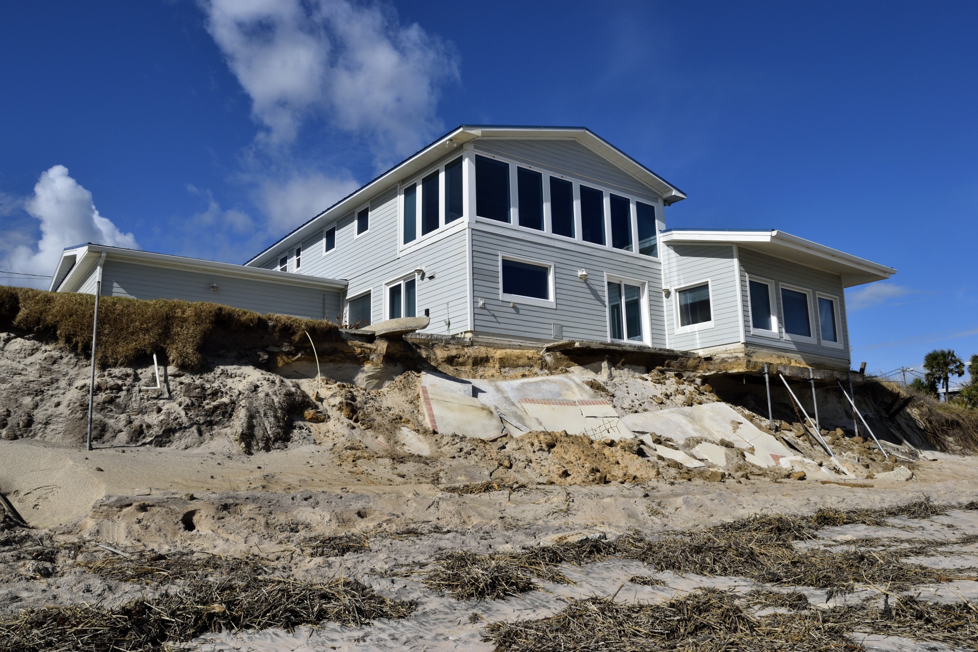 beach erosion hurricane matthew damage free photo