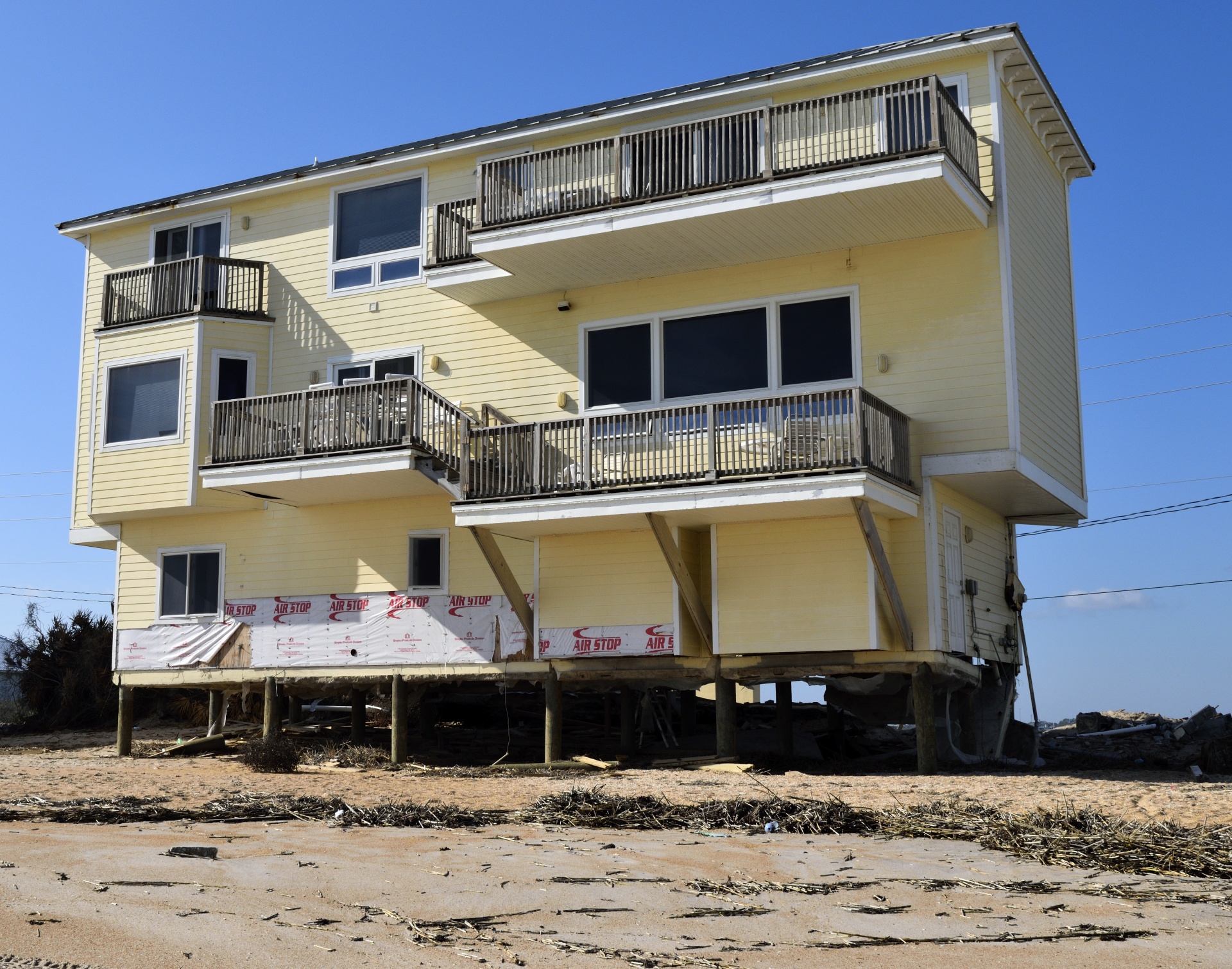 beach erosion hurricane matthew damage free photo