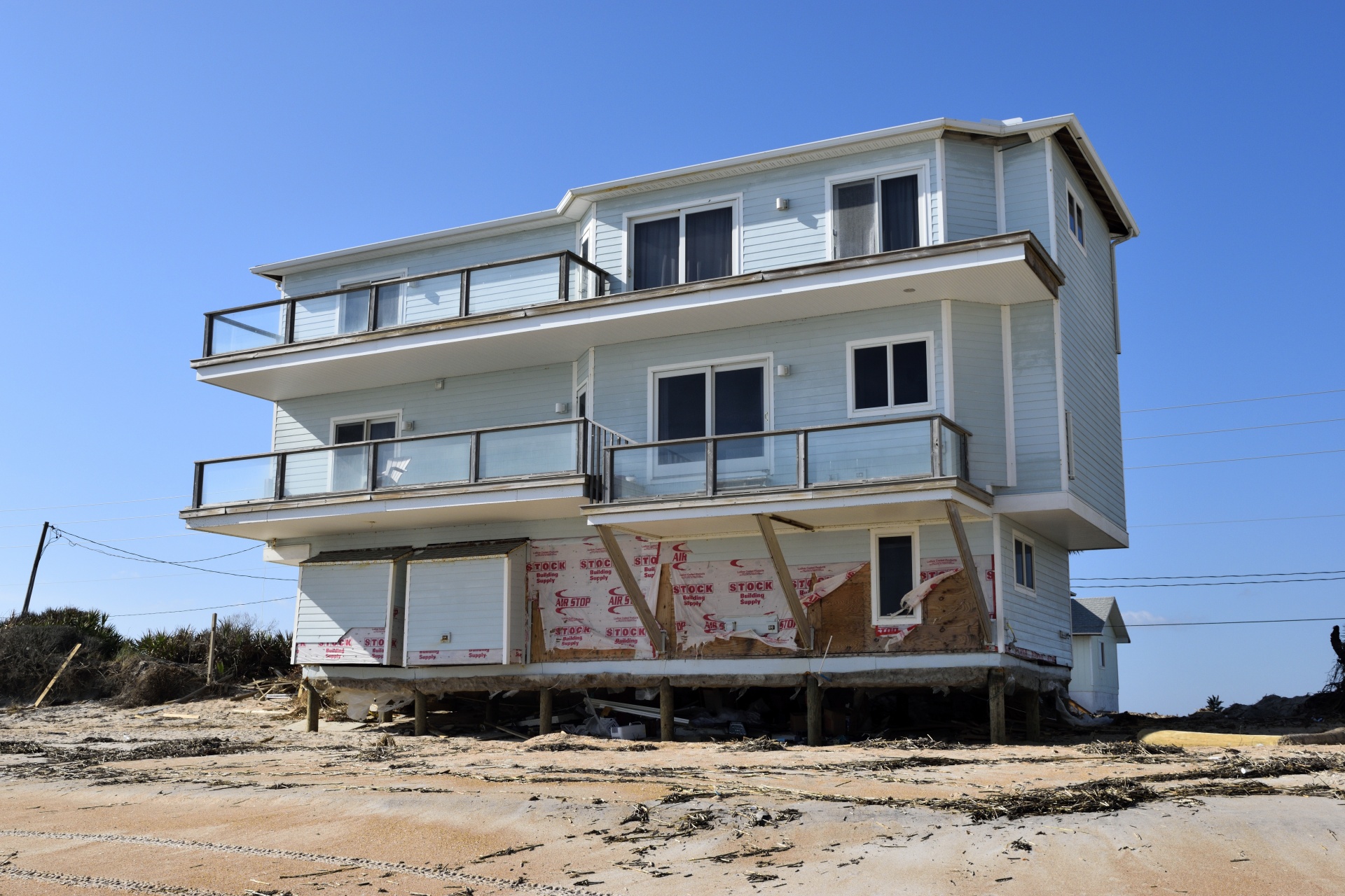 beach erosion hurricane matthew damage free photo