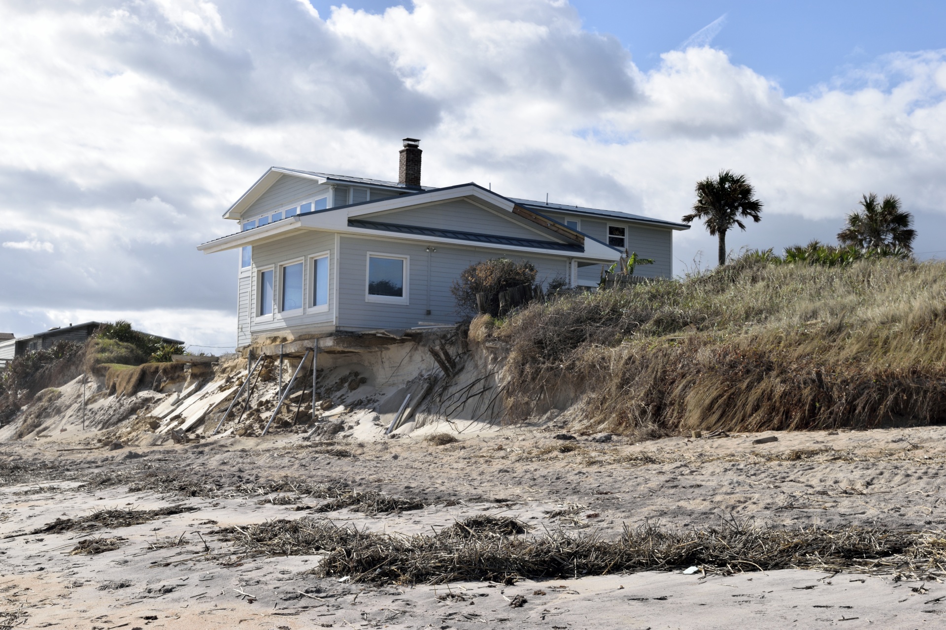 beach erosion hurricane matthew damage free photo