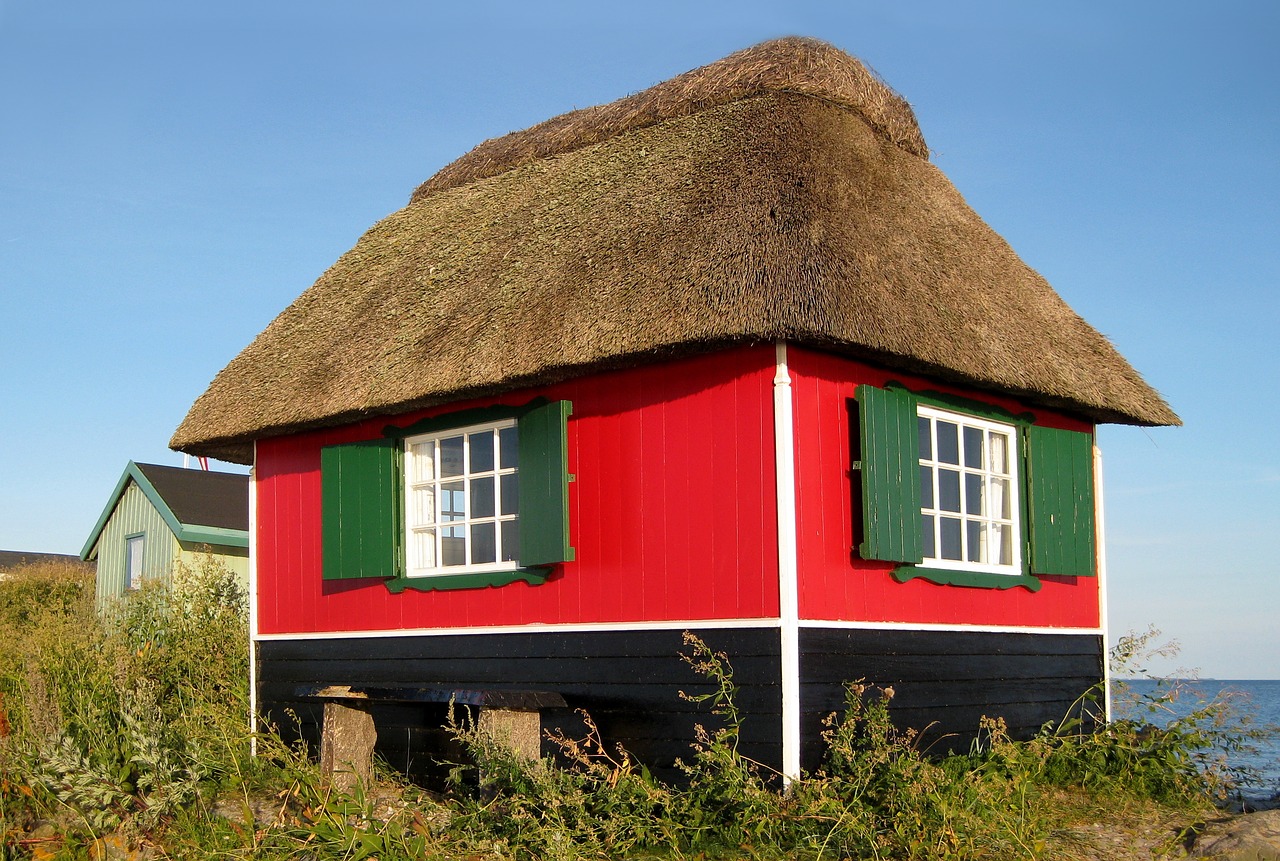 beach hut marstal ærø free photo