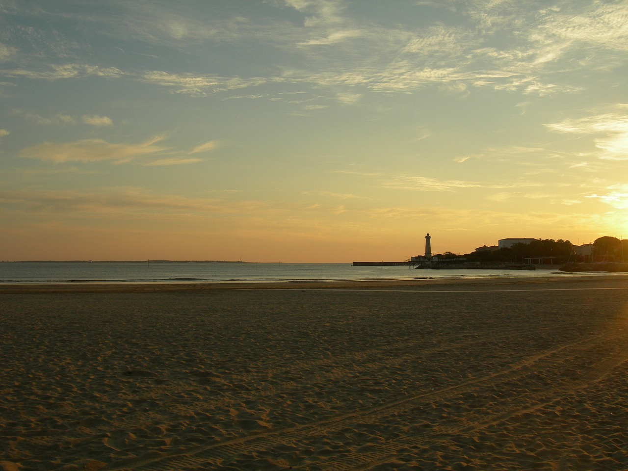 beach sunset evening dusk free photo