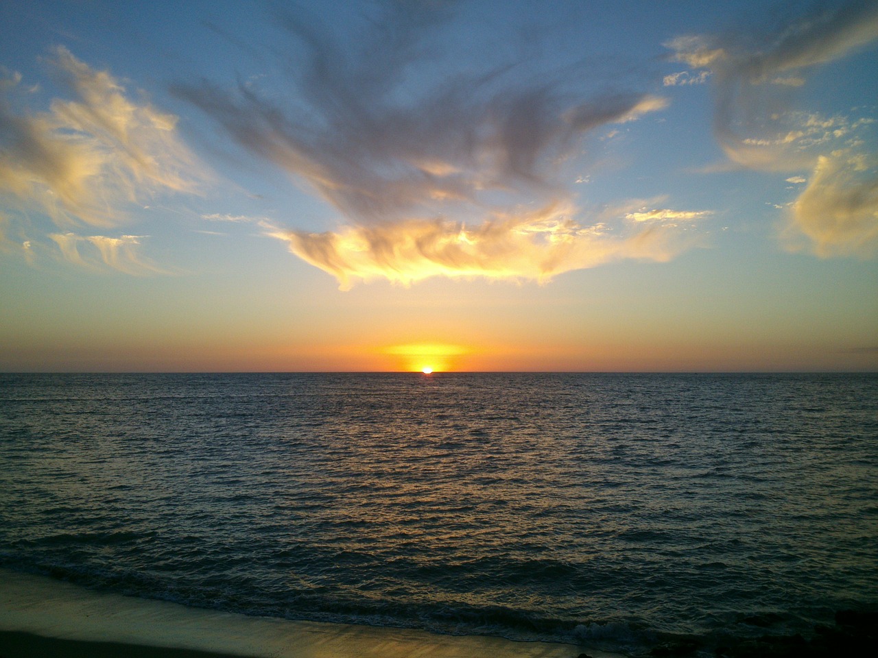 beach sunset sunset sea free photo