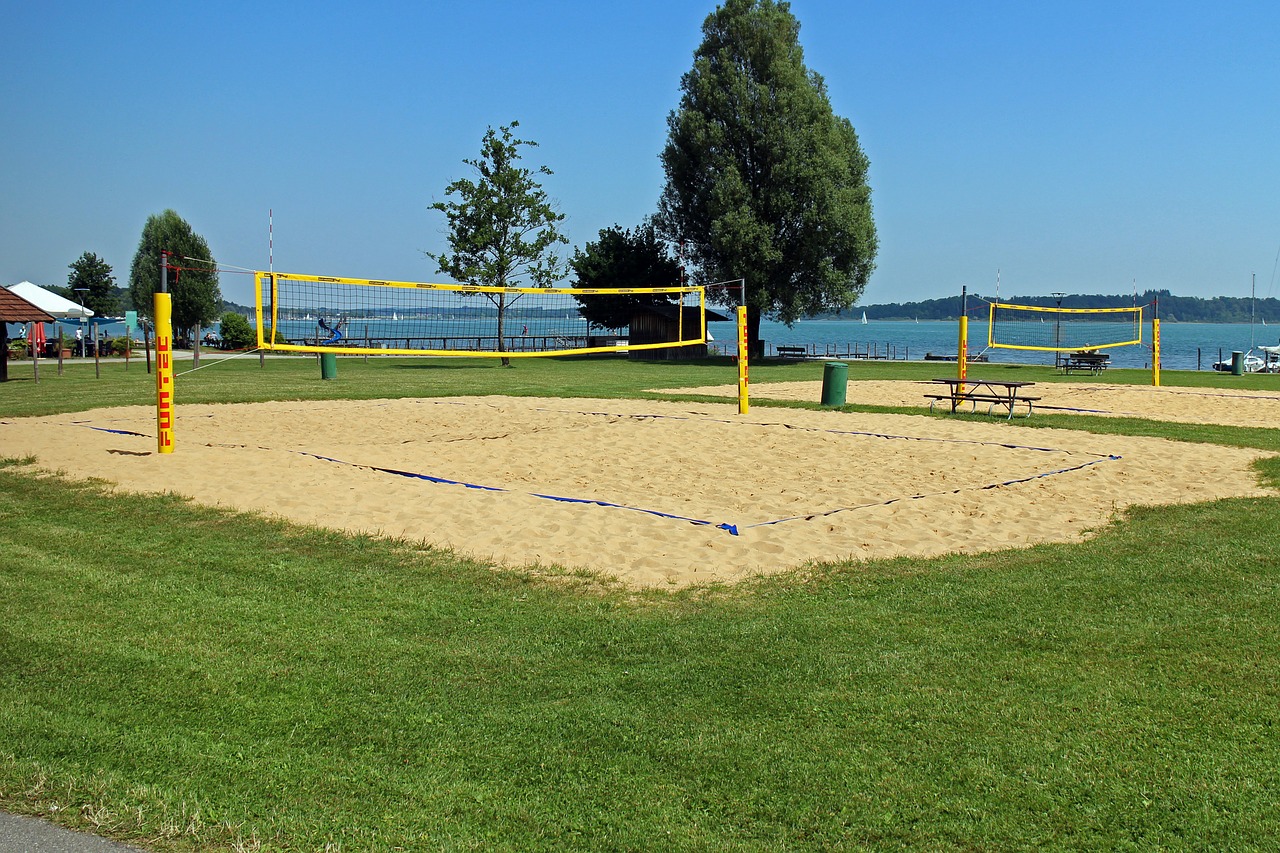 beach volley volleyball playing field free photo