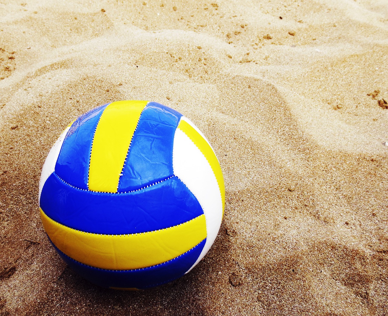 beach volleyball ball sand free photo