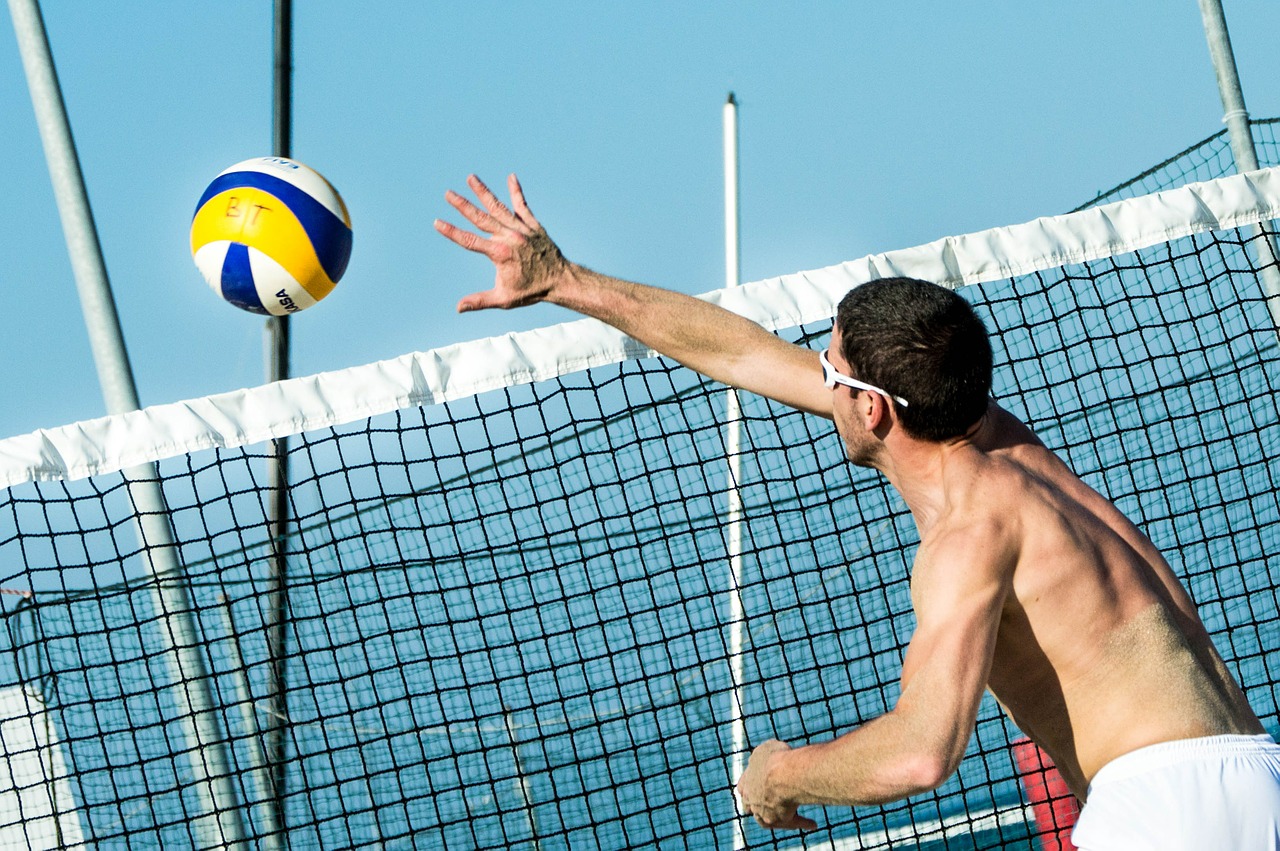 beach volleyball ball volleyball free photo