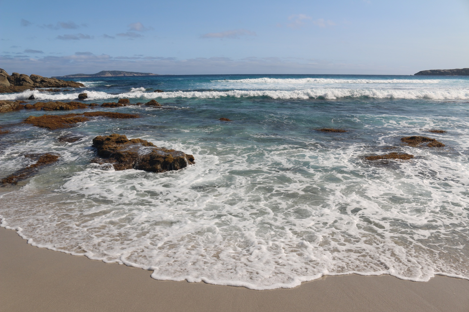 beach wave rocks free photo