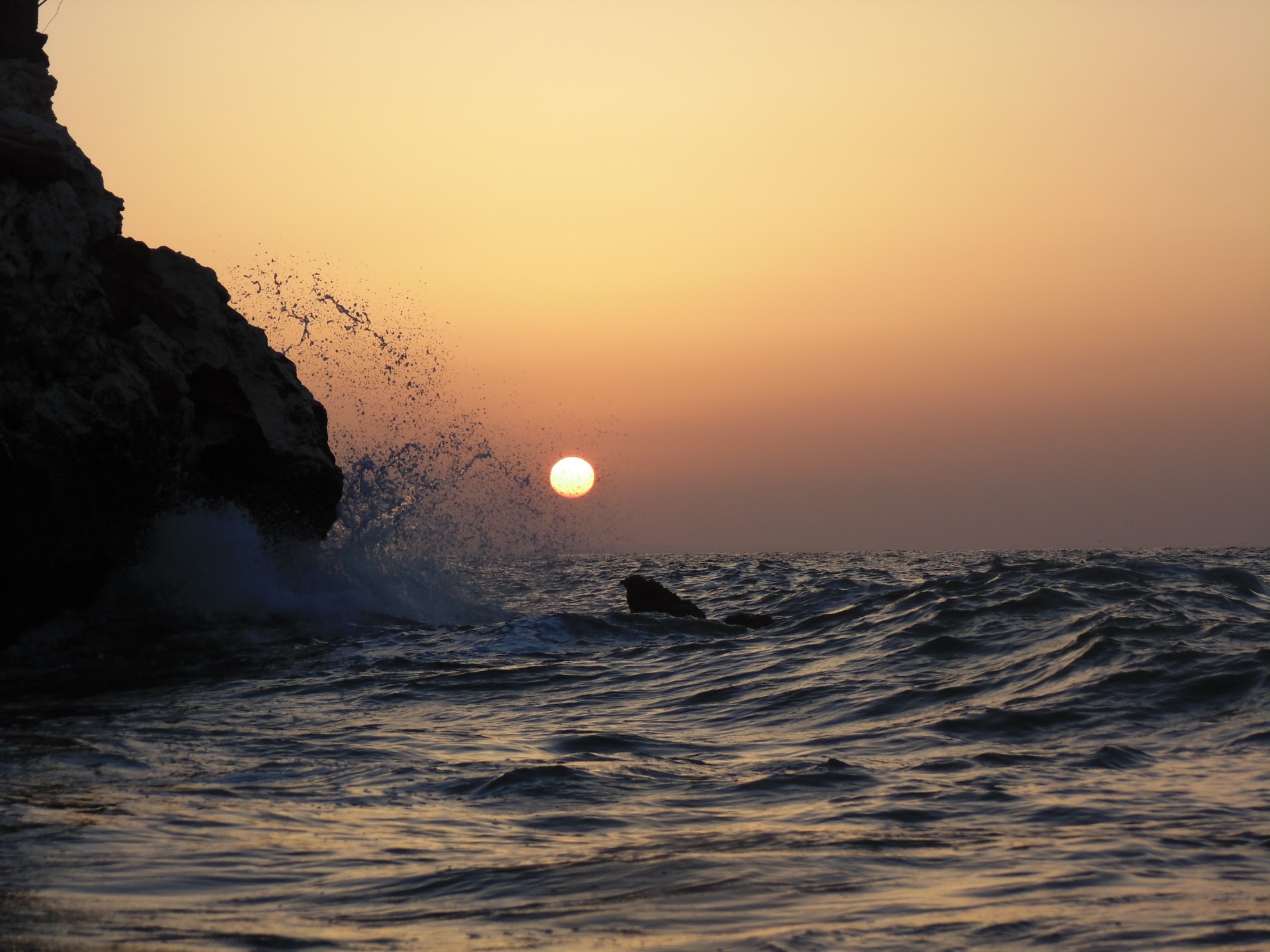 beach ocean waves sunset free photo