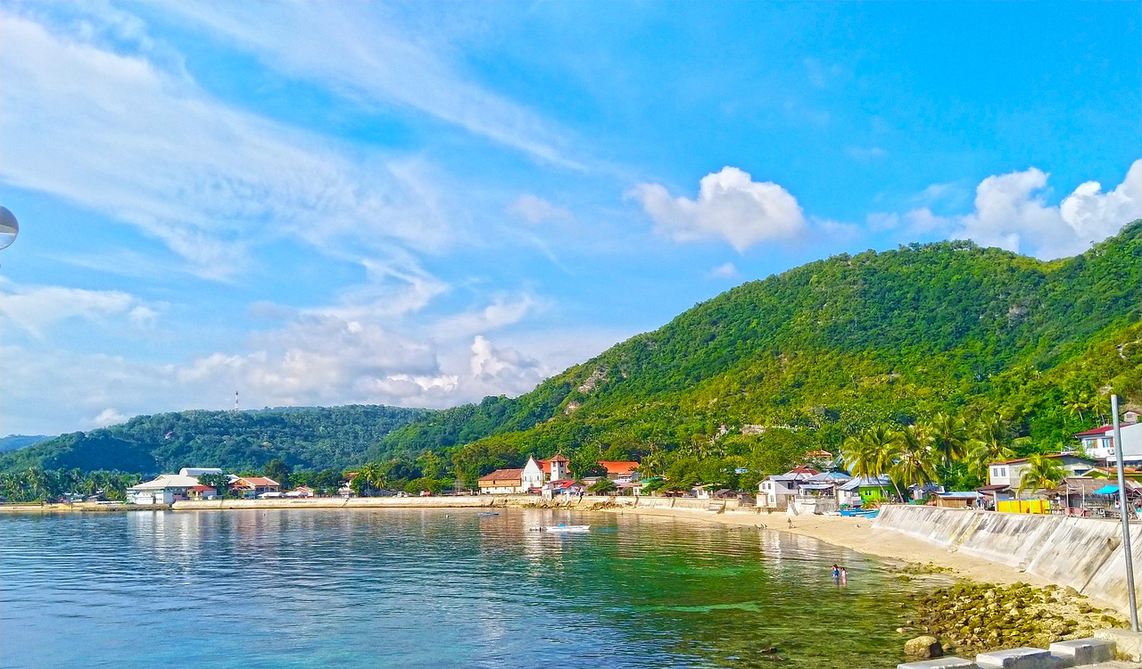 beachfront  seafront  beach view free photo