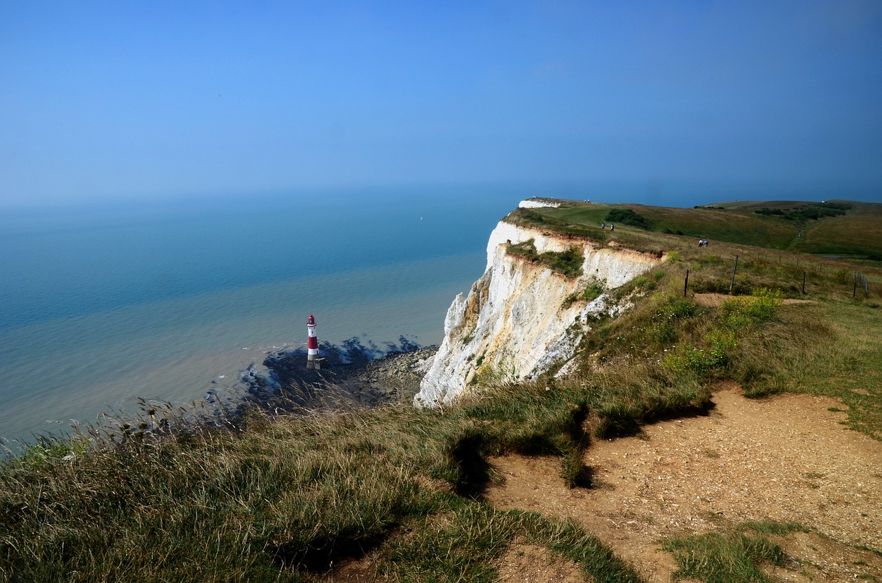 beachy head white cliffs lighthouse free photo