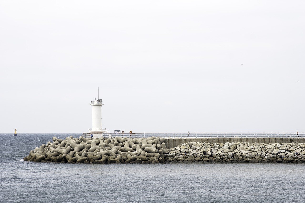 beacon breakwater coast free photo