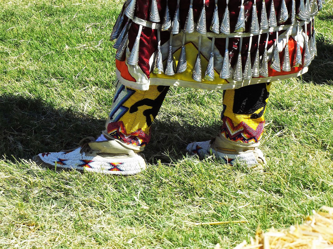 beaded moccasins regalia free photo