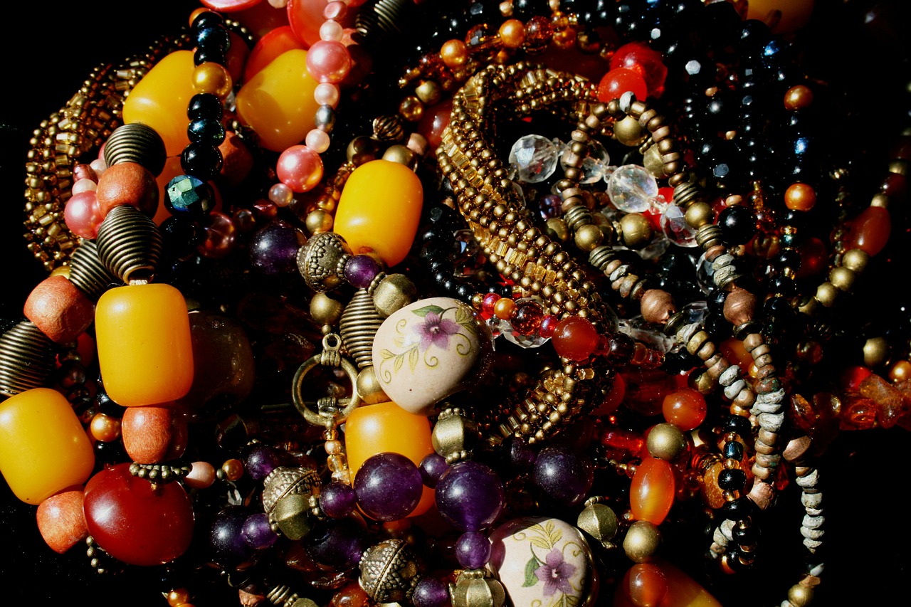 beads bead necklaces multi-colored free photo