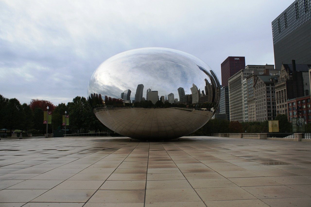 bean daylight windy city chicago free photo