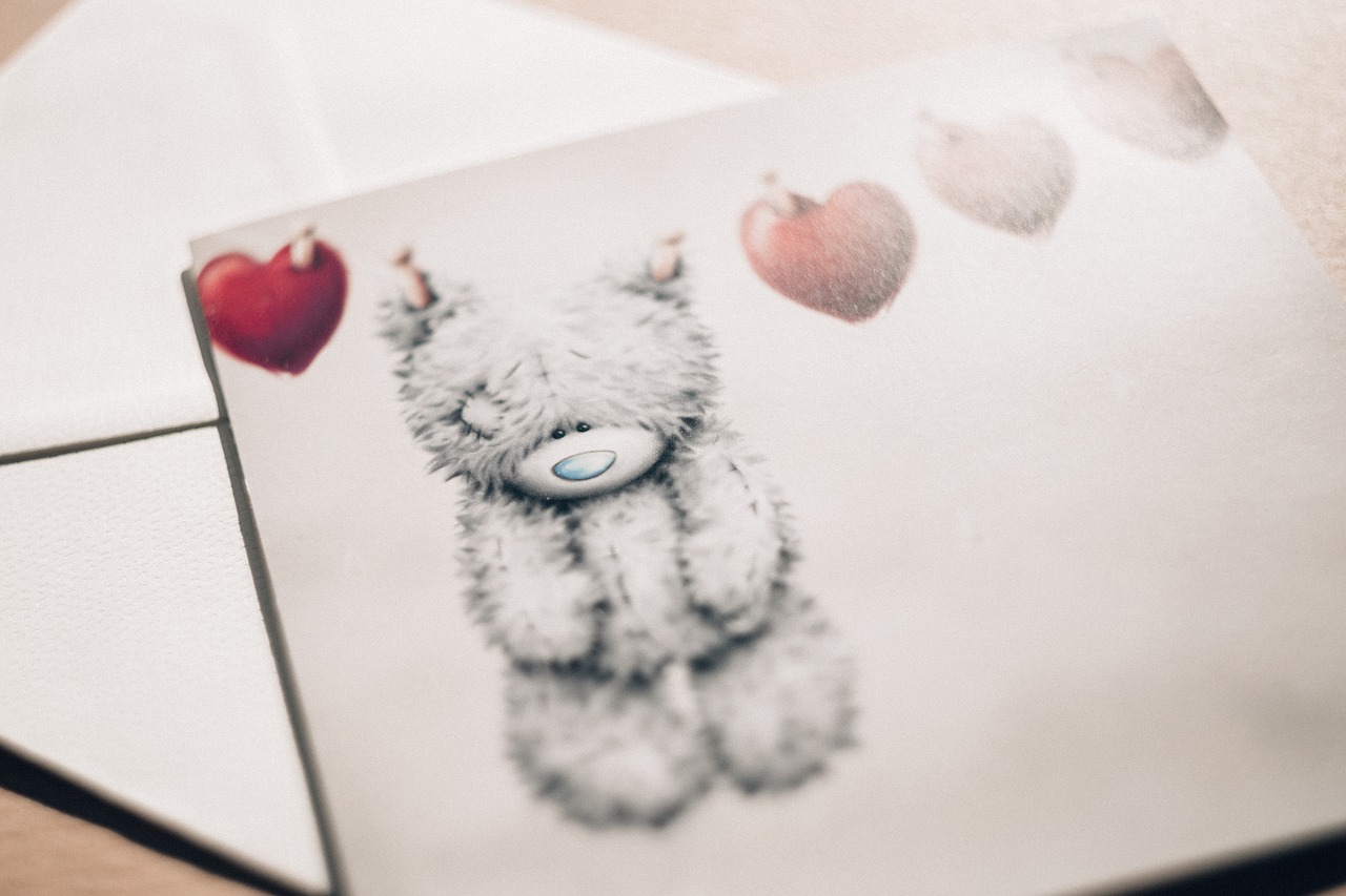 bear letter valentines free photo