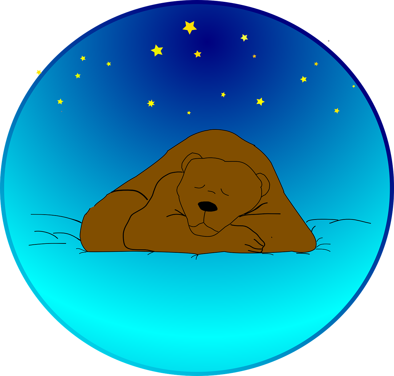 bear sleeping sky free photo
