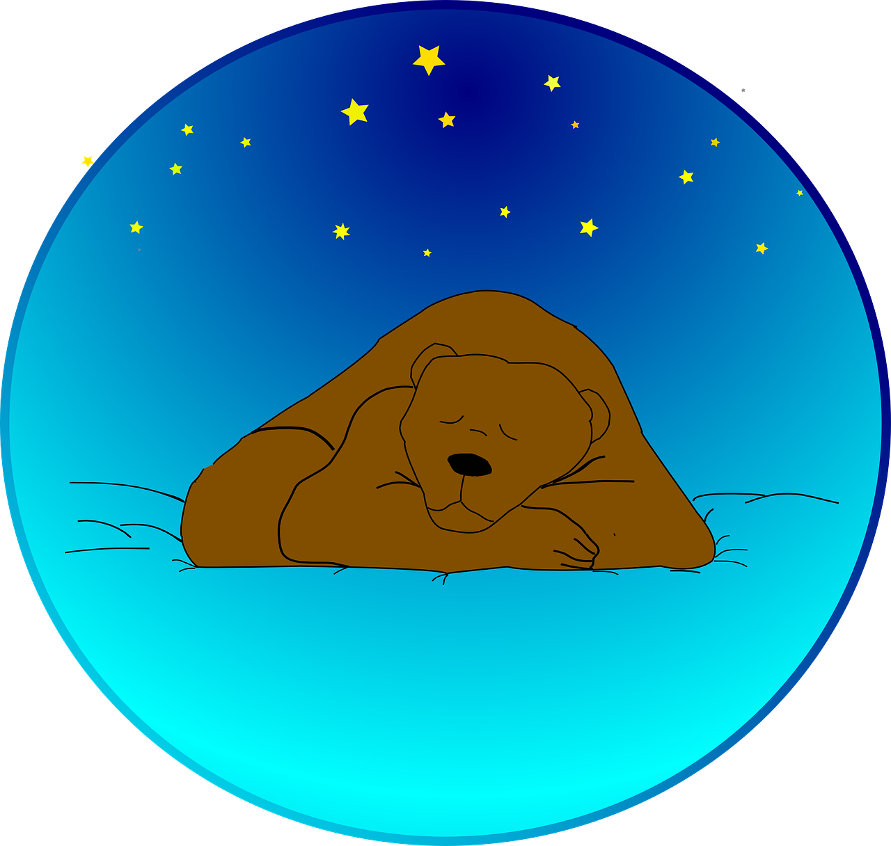 bear sleeping under free photo
