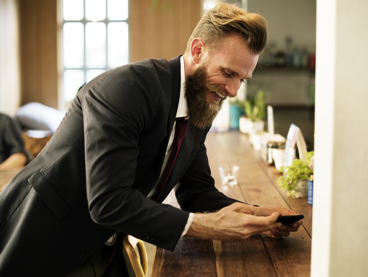 beard break business free photo