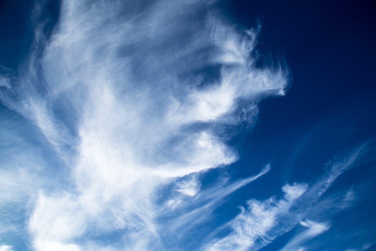 clouds cirrus blue free photo