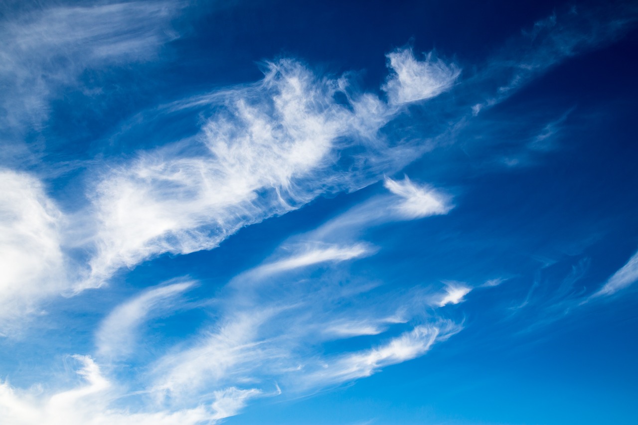 clouds cirrus blue free photo