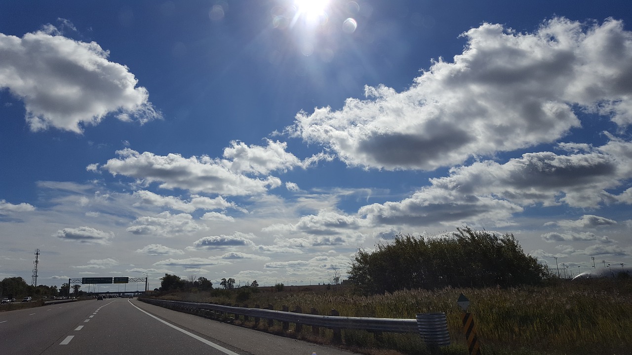 clouds cotton road free photo