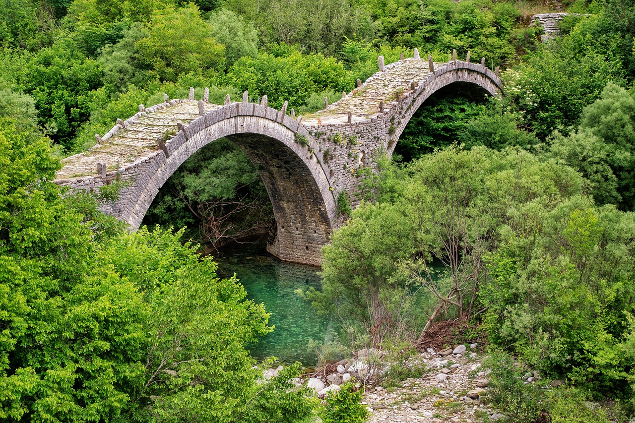 beautiful landscape bridge green free photo