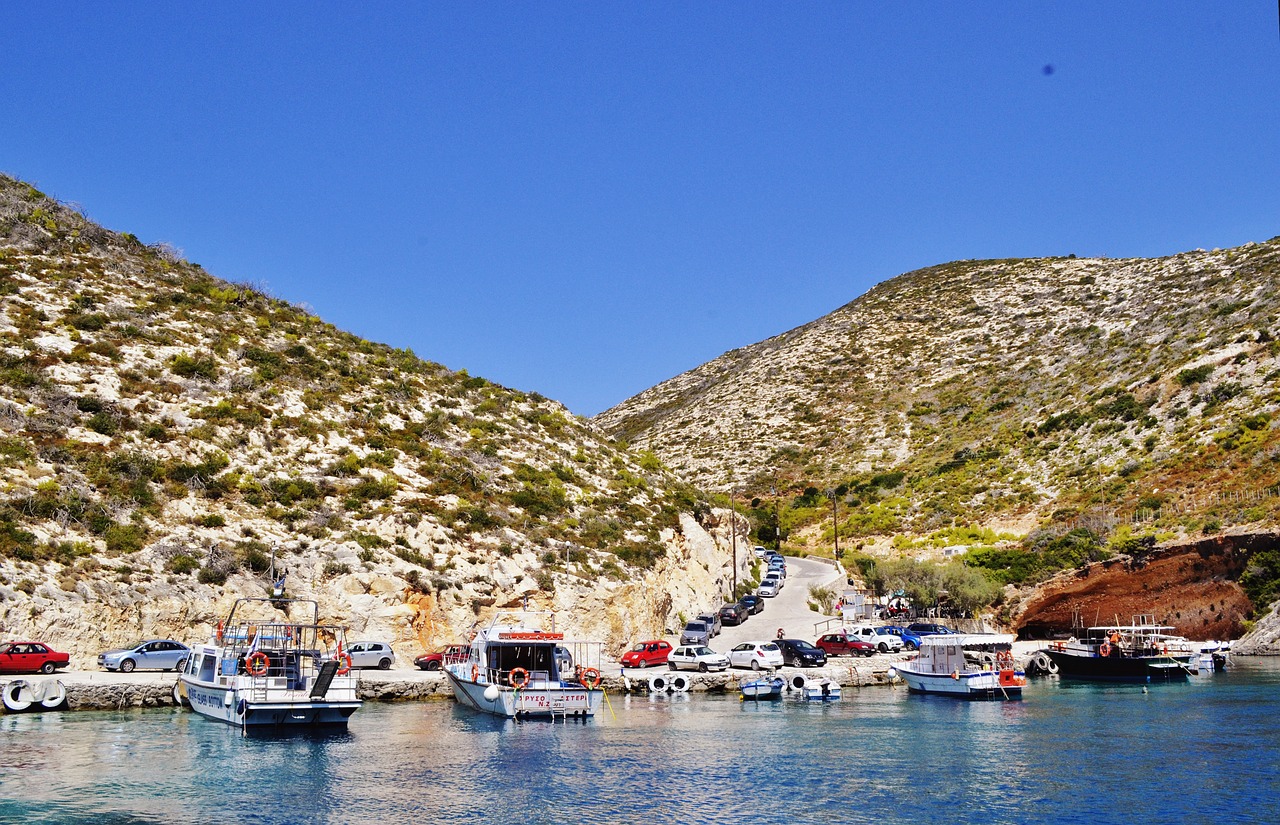 beautiful landscape zakynthos island greece port vromi free photo