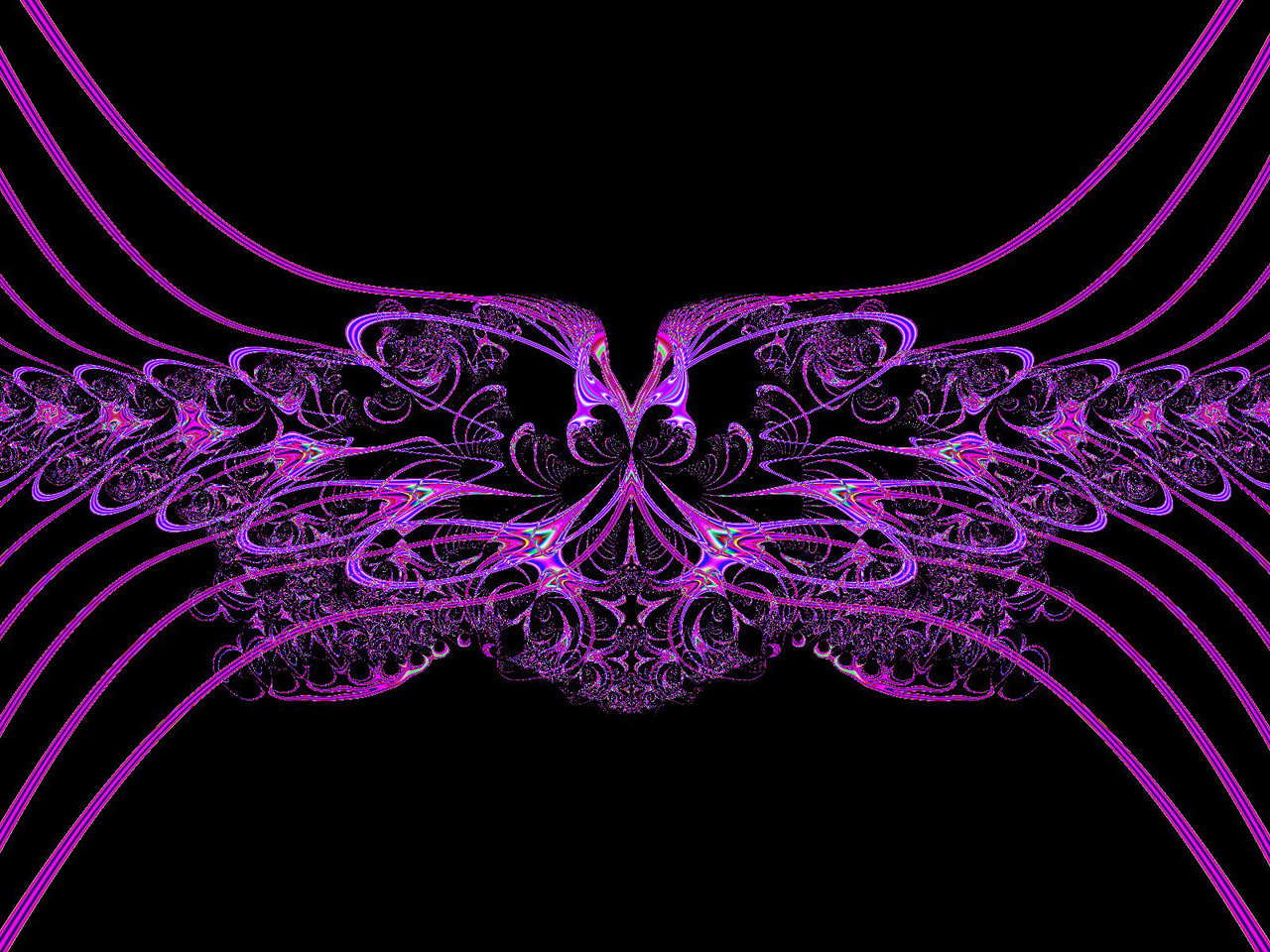 fractal pink black free photo