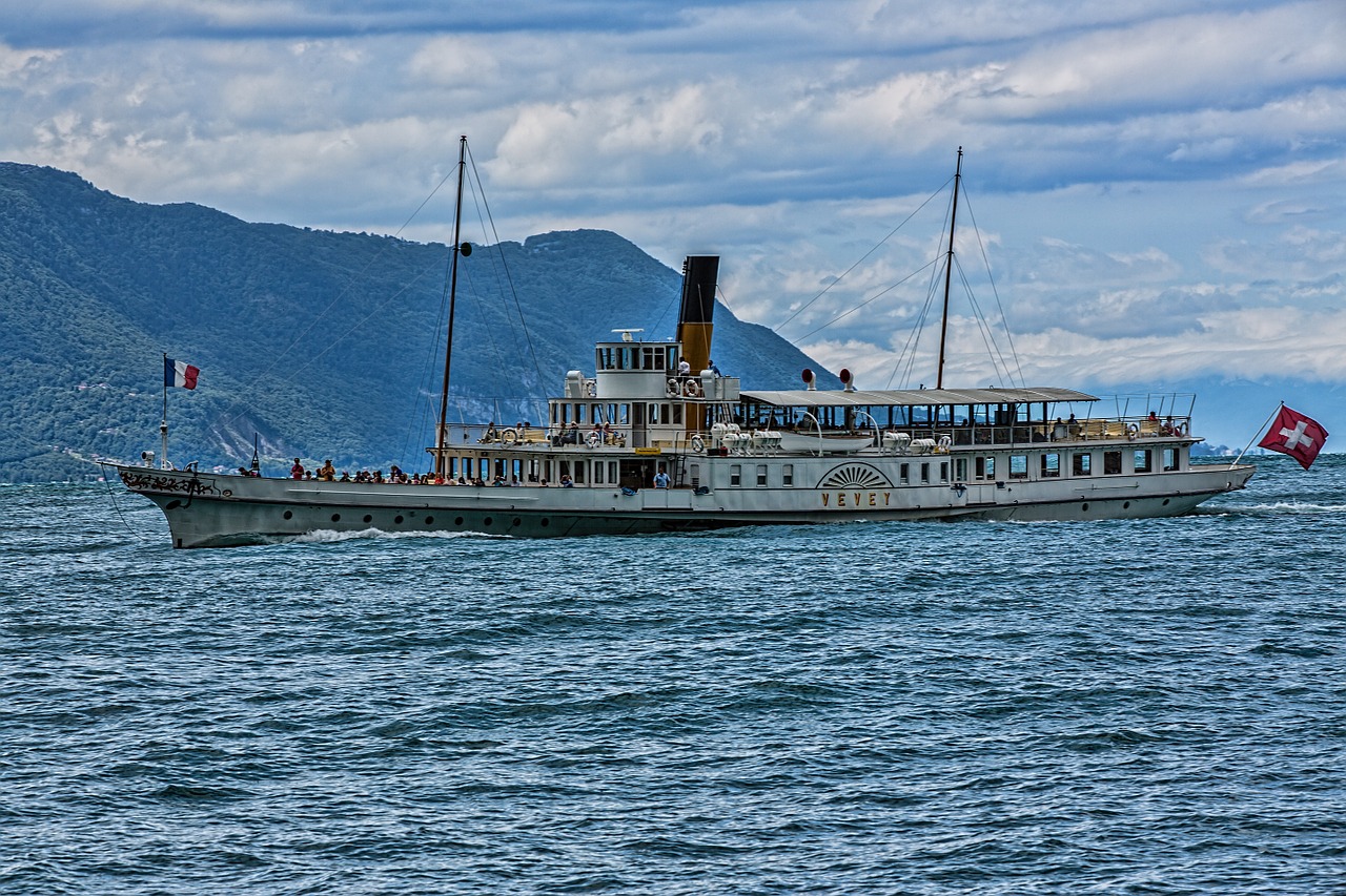 beautiful steam ship paddle steamer steamboat free photo