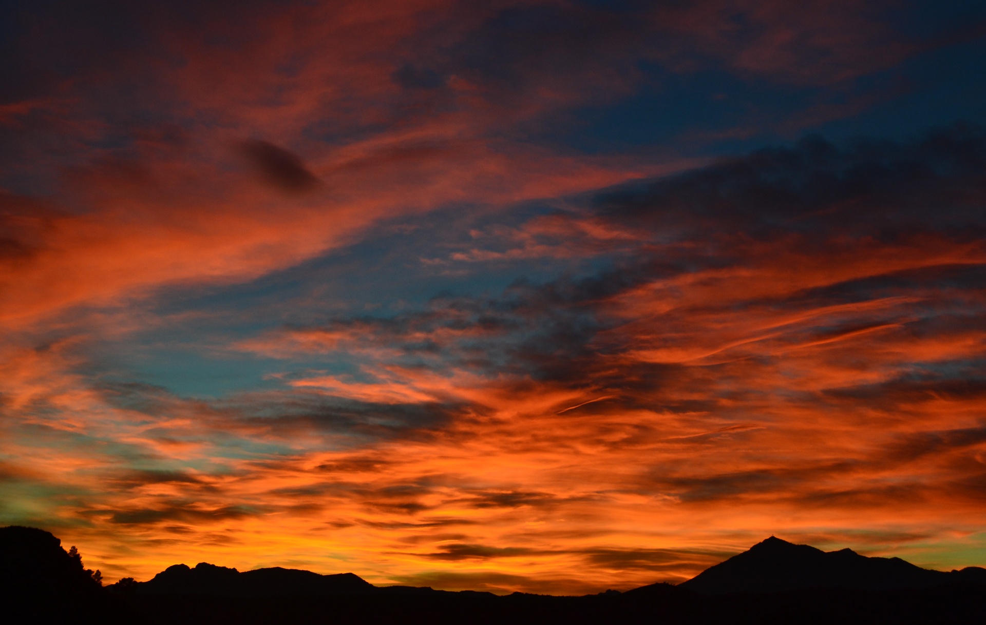 sunset evening red sky free photo