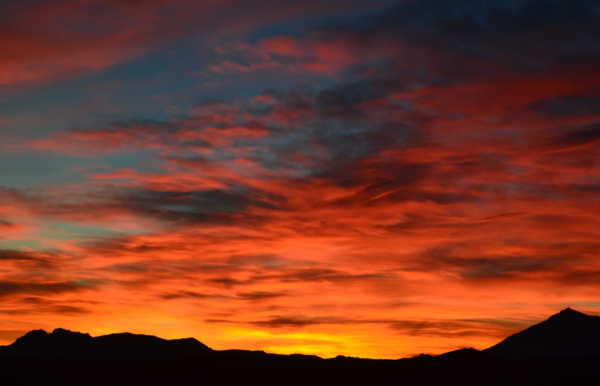 sunset evening red sky free photo