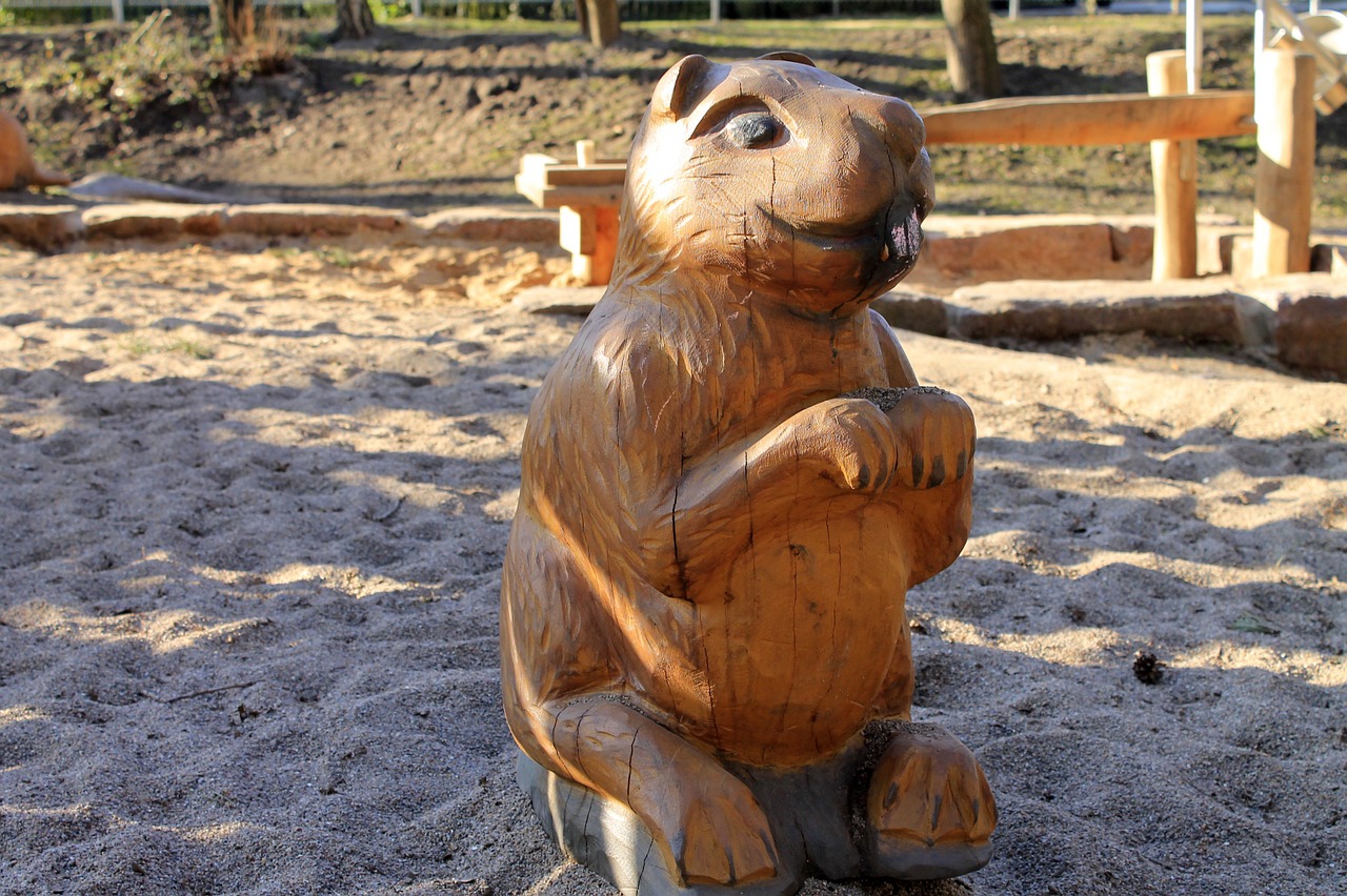 beaver figure wood free photo