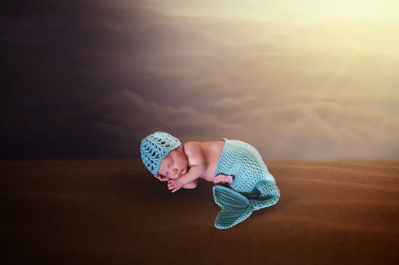 baby child mermaid free photo