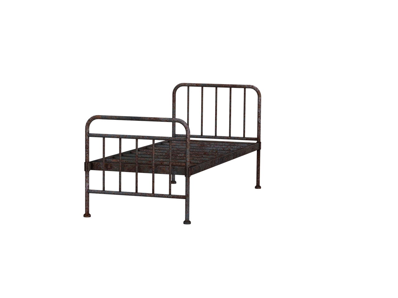bed metal bed old free photo