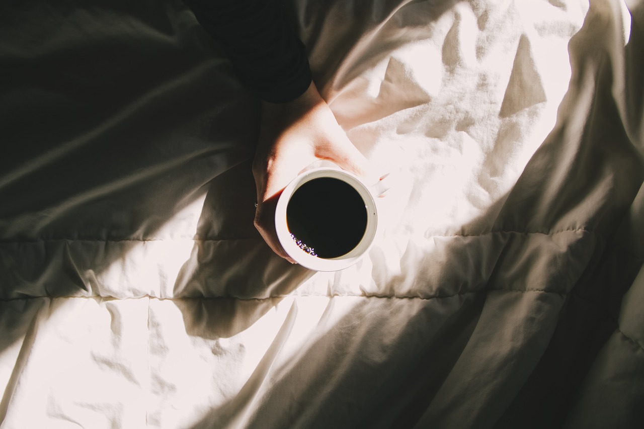 bed coffee cup free photo