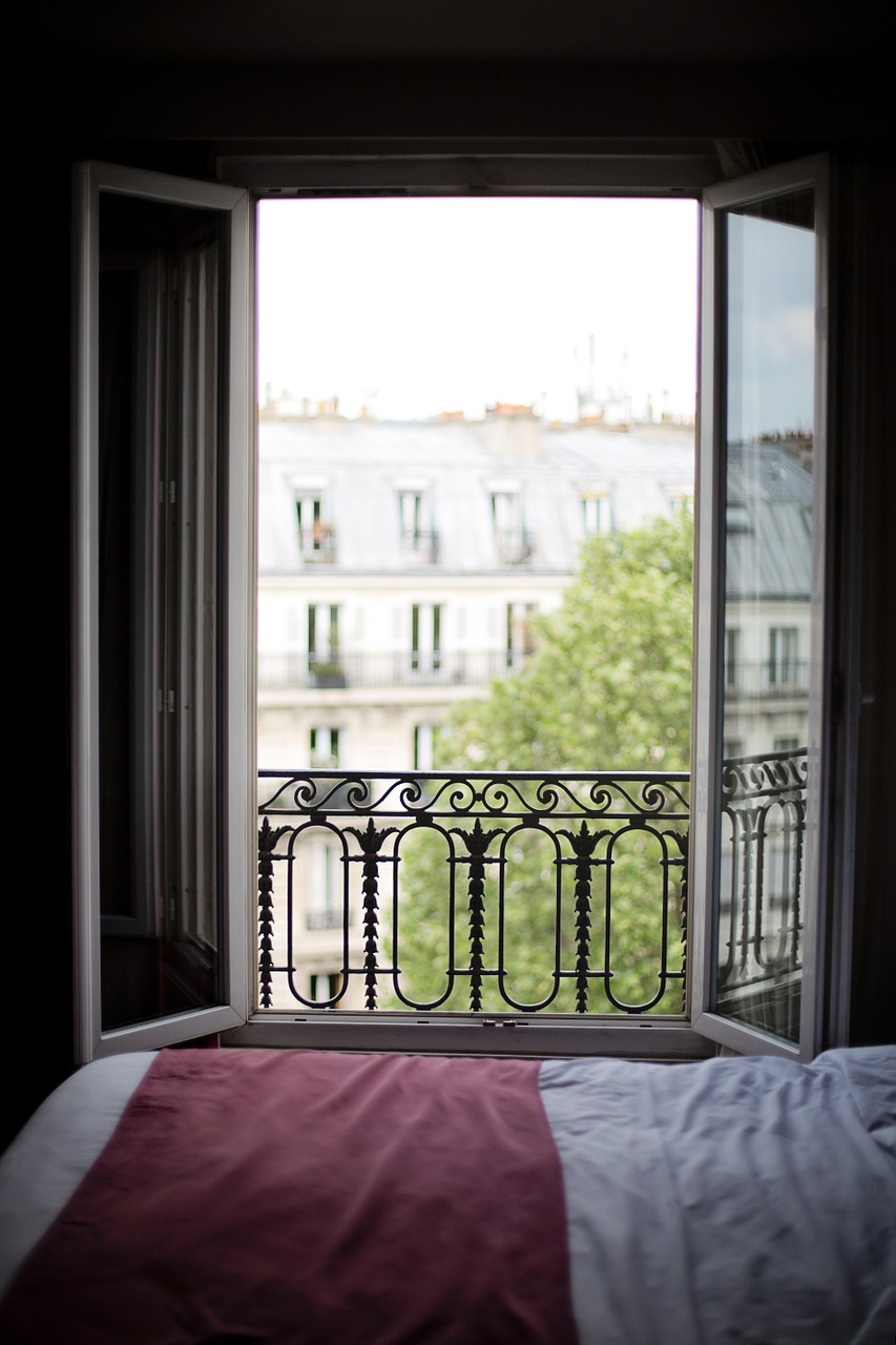 bedroom window france interior free photo
