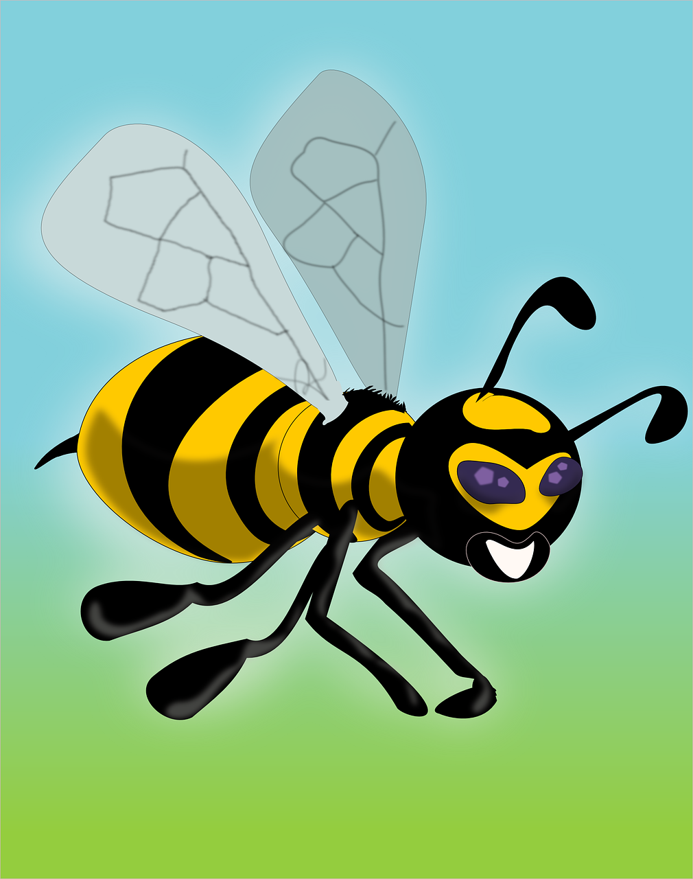 bee insect illustration free photo