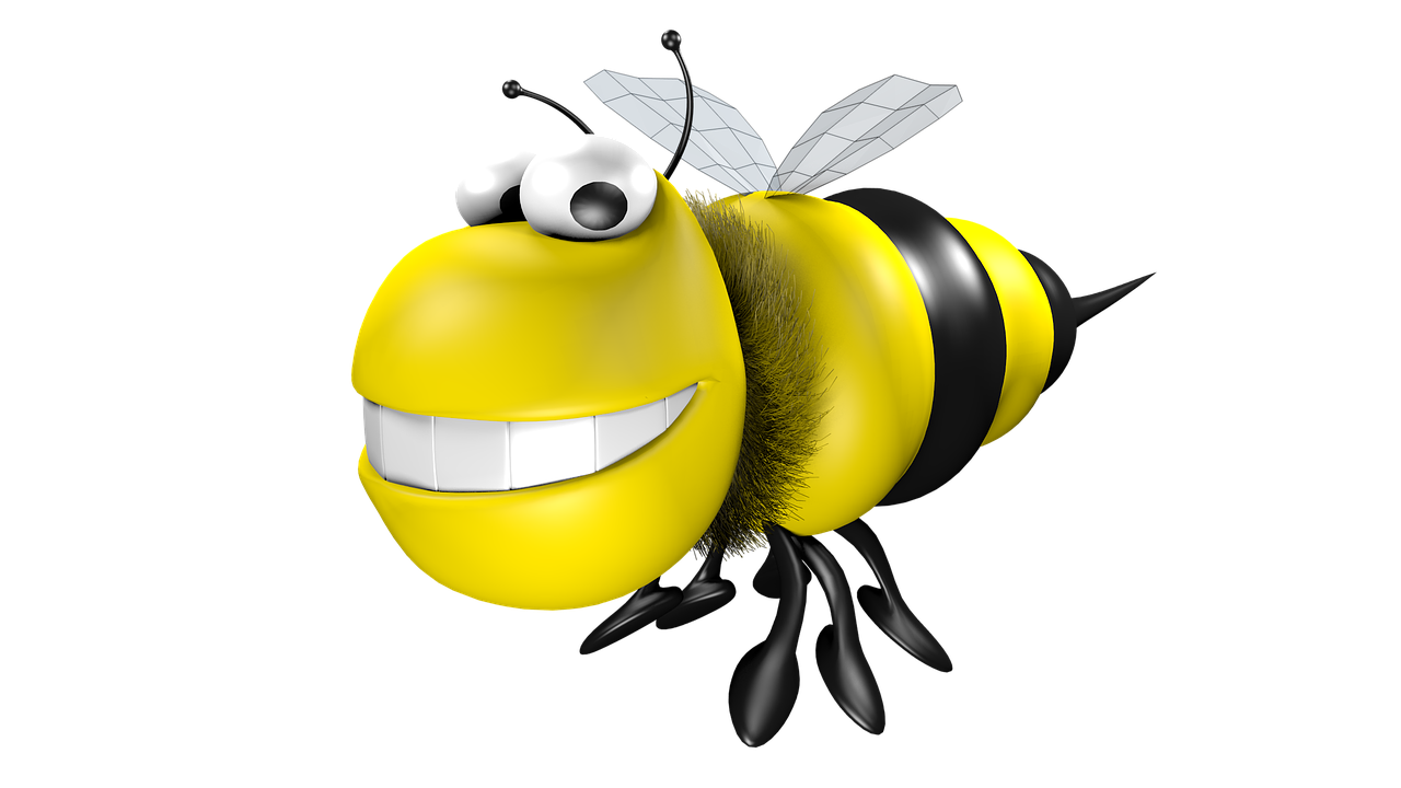 bees cartoon 3d free photo