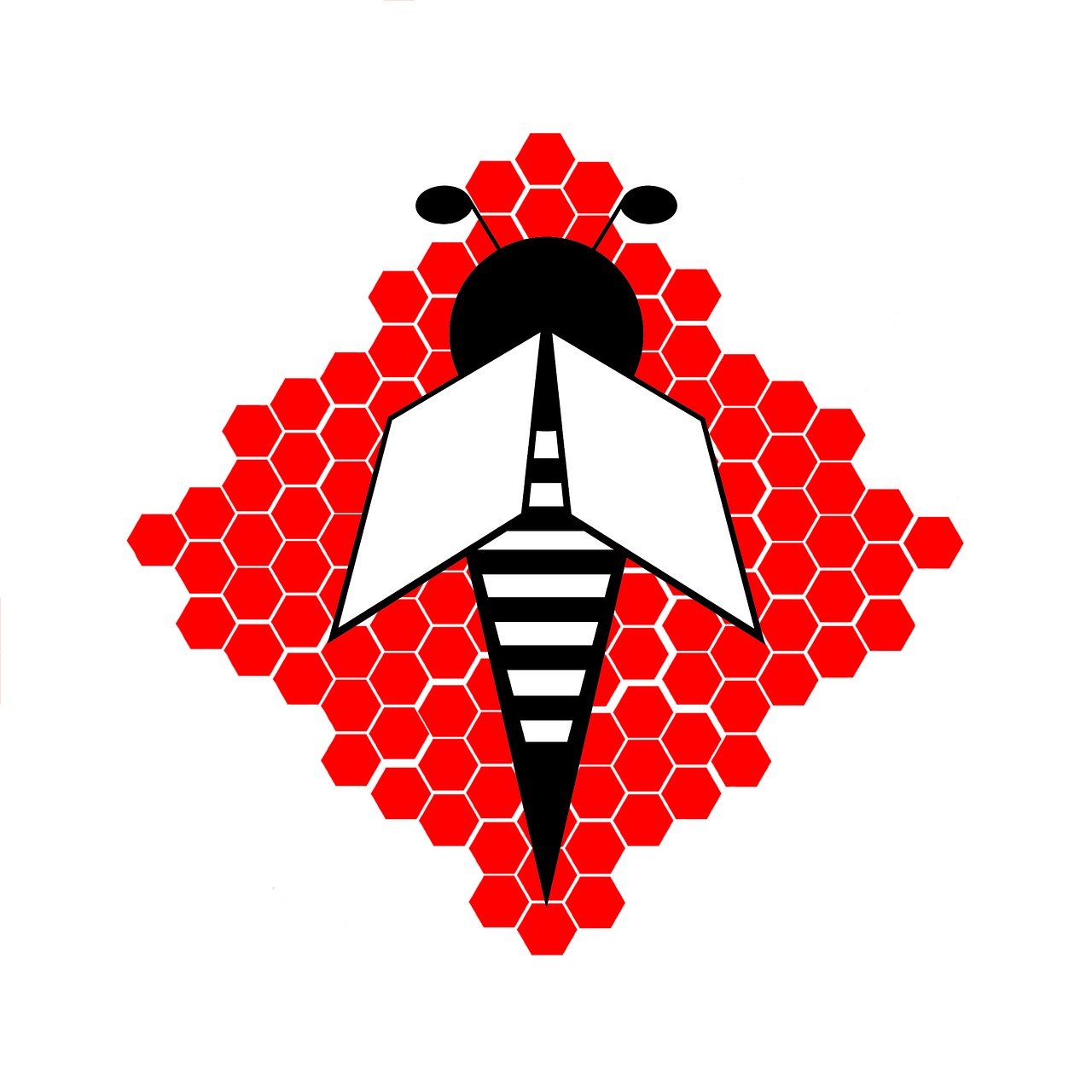 bee logo honeycomb free photo