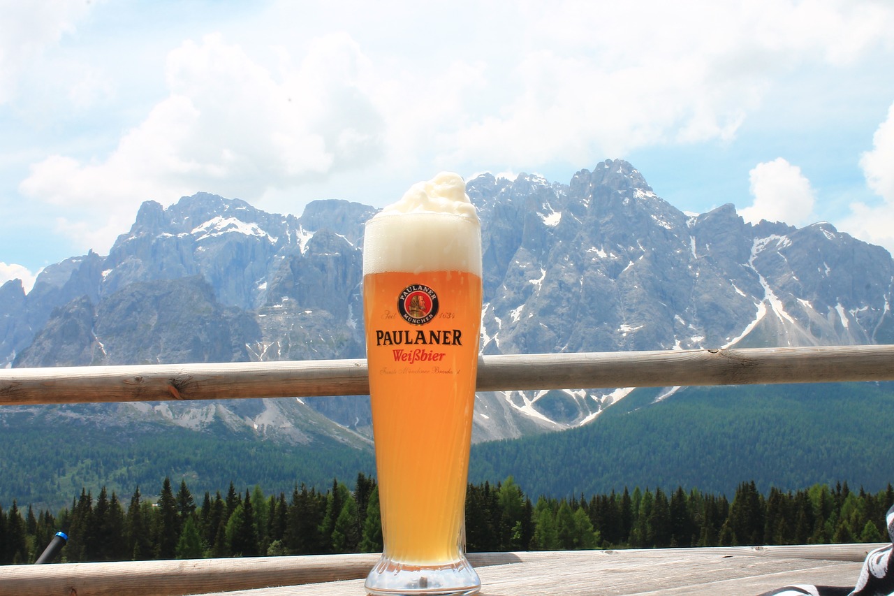 beer mountains dolomites free photo